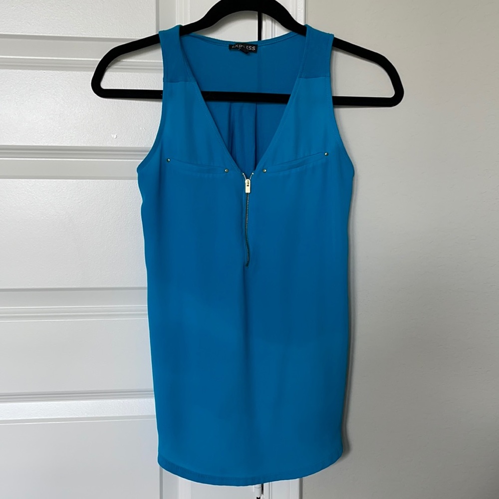 Teal-blue sleeveless top from Express size XS